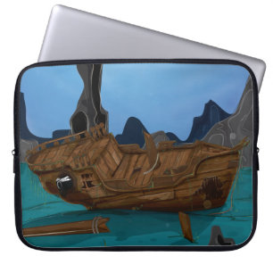 Schiffswrack unter Wasser Laptopschutzhülle
