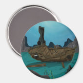 Schiffswrack unter Wasser Magnet (Vorderseite/Rückseite)