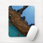 Schiffswrack unter Wasser Mousepad (Mit Mouse)