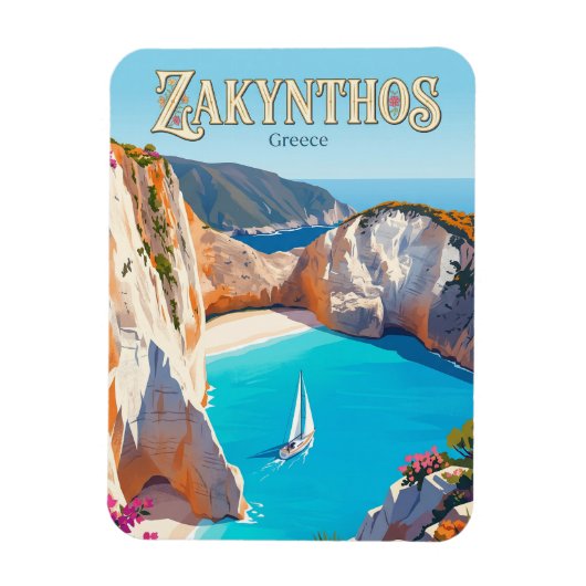 Schiffswrackbucht Griechenland Magnet (Vertikal)