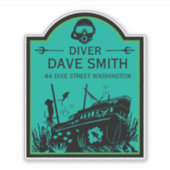 Schiffswrak Seetaucher Aufkleber (Vorderseite)