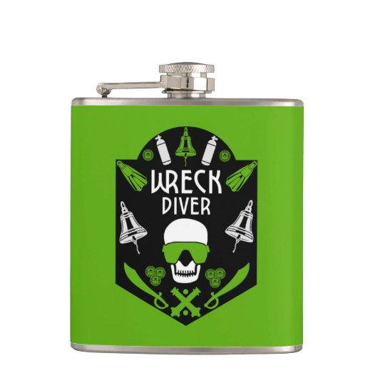 Schiffswrak Seetaucher Flachmann (Vorderseite)