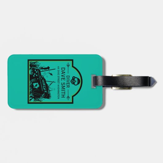 Schiffswrak Seetaucher Gepäckanhänger (Rückseite horizontal)