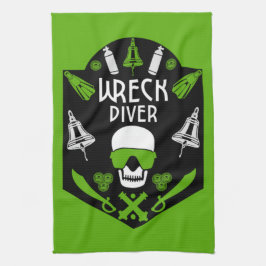 Schiffswrak Seetaucher Geschirrtuch