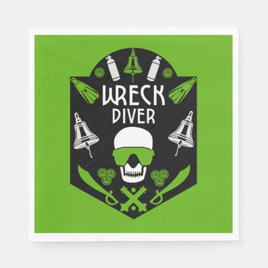 Schiffswrak Seetaucher Serviette (Vorderseite)