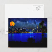 Schikago bei Vollmond 3 Postkarte (Vorne/Hinten)