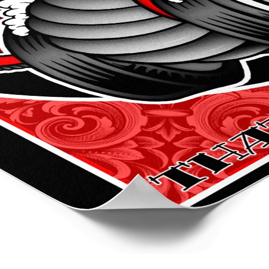 Schild 11x14 Rote Leinwand (Ecke)