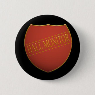 Schild Abzeichen mit Wortanzeige - Hallüberwachung Button