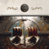 Schild-Ansicht-Wikingschiffe Seidenpapier