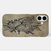 Schild aus Schwertern Imitat Leder Case-Mate iPhone Hülle (Rückseite (Horizontal))