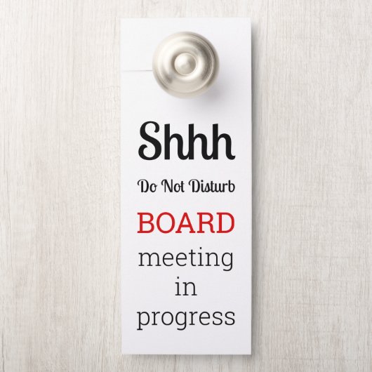 Schild Besprechung in Gange - Nicht stören (Auf Knauf)