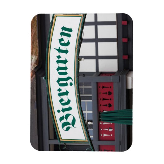 Schild Biergarten, Deutschland Magnet (Vertikal)