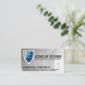 Schild-Computerlogo | Cyber-Tech-Hintergrund Visitenkarte (Stehend Vorderseite)