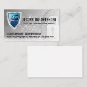 Schild-Computerlogo | Cyber-Tech-Hintergrund Visitenkarte (Vorne/Hinten)