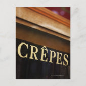 Schild "Crepes", Paris Postkarte (Vorderseite)