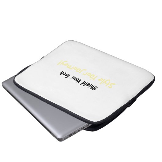 Schild deine Technik, Style Your Journey! Laptopschutzhülle (Vorne Knopf)