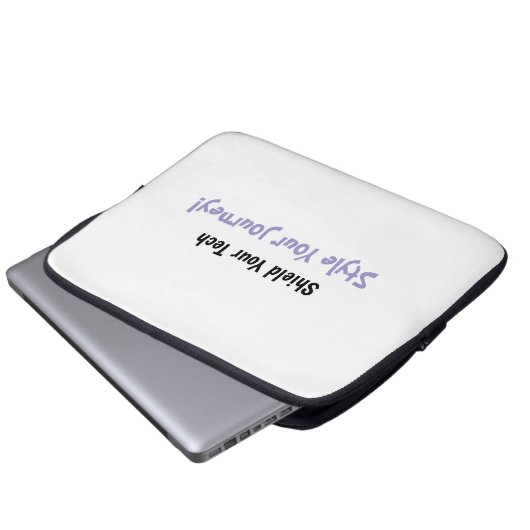 Schild deine Technik, Style Your Journey! Laptopschutzhülle (Vorne Knopf)