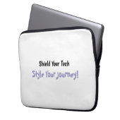 Schild deine Technik, Style Your Journey! Laptopschutzhülle (Vorderseite Links)