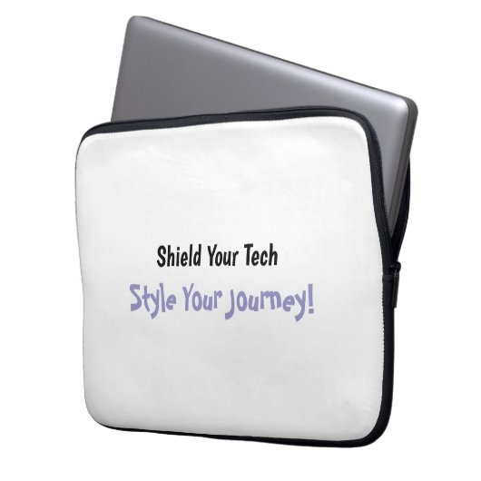 Schild deine Technik, Style Your Journey! Laptopschutzhülle (Vorderseite Links)