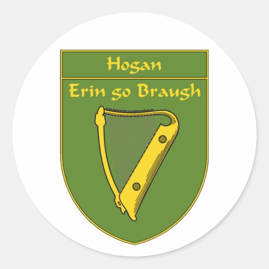 Schild der Flagge Hogan 1798 Runder Aufkleber (Vorderseite)