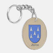 Schild der Geschichte des Moran und spanische Flag Schlüsselanhänger (Vorderseite links)