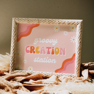 Schild der Groovy Creation Station