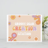 Schild der Groovy Gear Creation Station | Groovy P (Stehend Vorderseite)