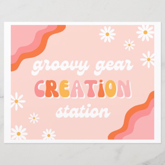 Schild der Groovy Gear Creation Station | Groovy P (Vorderseite)