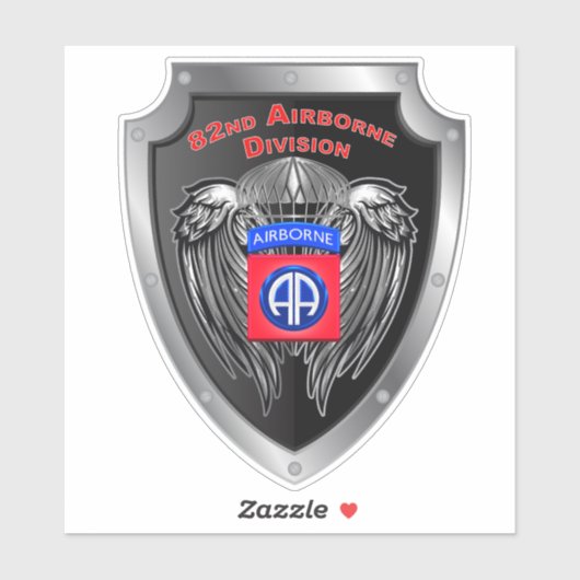 Schild der Im Flugzeug Division 82 Aufkleber (Blatt)