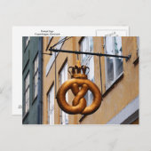 Schild der Krone in Kopenhagen Postkarte (Vorne/Hinten)