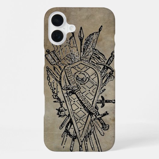 Schild der Schwerter Kunstleder iPhone Hülle (Rückseite)