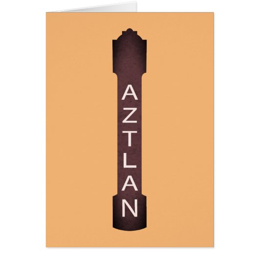 Schild des aztlanischen Theaters (Vorne)