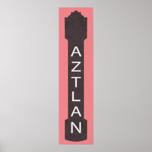 Schild des aztlanischen Theaters