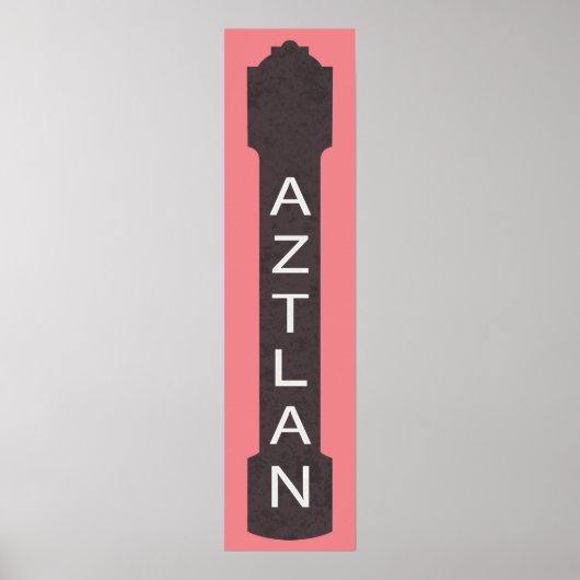 Schild des aztlanischen Theaters (Vorne)