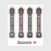 Schild des aztlanischen Theaters Aufkleber (Blatt)
