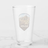 Schild des Badlands-Nationalparks Glas (Rückseite)