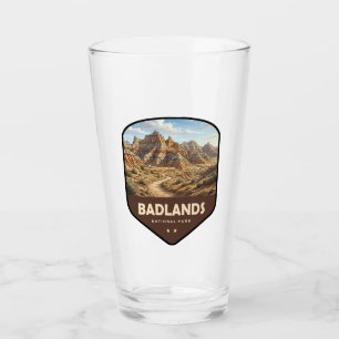 Schild des Badlands-Nationalparks Glas