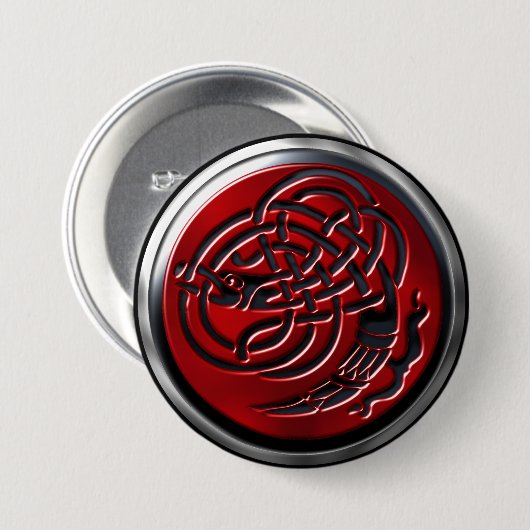 Schild des Drachenbodens Button (Vorne & Hinten)