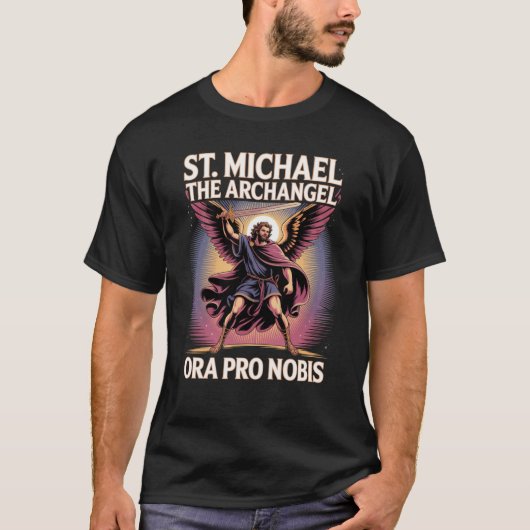Schild des Gebets des Erzengels Michael T-Shirt (Vorderseite)