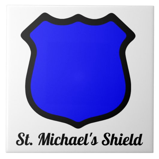 Schild des hl. Michael Fliese (Vorderseite)
