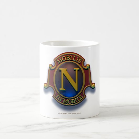 Schild des Nautilus-N durch David McCamant Kaffeetasse (Mittel)