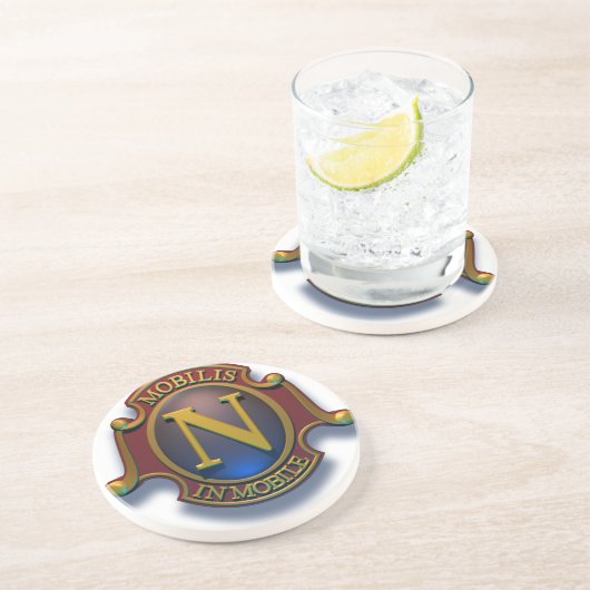 Schild des Nautilus-N durch David McCamant Untersetzer (Seite)