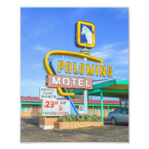Schild des Palomino Motels, Route 66, Tucumcari, N