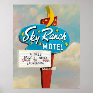 Schild des Sky Ranch Motels