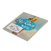 Schild des Sky Ranch Motels Fliese (Seite)