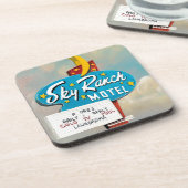 Schild des Sky Ranch Motels Getränkeuntersetzer (Linke Seite)