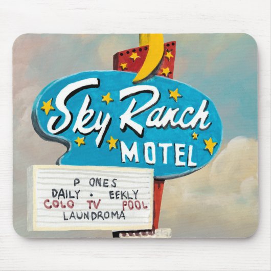 Schild des Sky Ranch Motels Mousepad (Vorne)