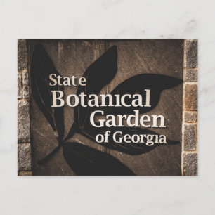 Schild des State Botanical Garden of Georgia Postkarte