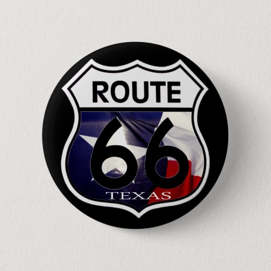 Schild des Texas-Flaggen-Weg-66 Button (Vorderseite)