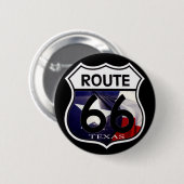 Schild des Texas-Flaggen-Weg-66 Button (Vorne & Hinten)